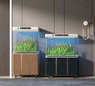 Modern fish tank 3d model