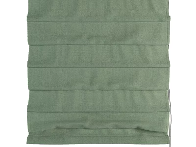 Stylish Green Pleated Curtain Fabric With Vertical Design For Home Decoration 3d model