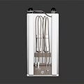 Modern White Vertical Medical Equipment With Metal Components And Control Panel