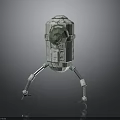 Industrial Mechanical Robot Structure With Cylindrical Body Circular Top And Three Slender Legs