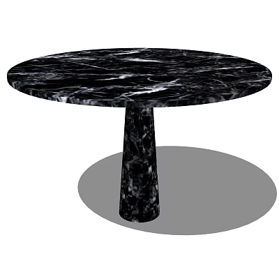 Modern dining table stone single table 3d model