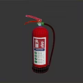 Red Fire Extinguisher With Black Hose Safety Label Instructional Graphics