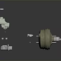 Industrial Equipment Components With Pump Housing Control Box And Small Parts