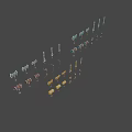 Various Fantasy Weapon Collection Featuring Axes Hammers Swords Bows And Detailed Designs