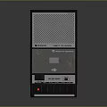 Vintage Cassette Recorder With Black Blue Design Speaker Grille And Control Buttons