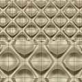 Modern Textured Wall Design With Circular Geometric Patterns And Metallic Finish 3d model