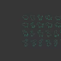 Golden Animal Silhouette Collection With Various Wildlife Shapes And Designs
