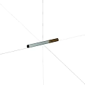 Isolated Cigarette With White Body Brown Filter And Lit Orange Tip On Black Background