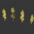 Scene Components With Four Different Size Trees For Landscape Design Projects 3d model