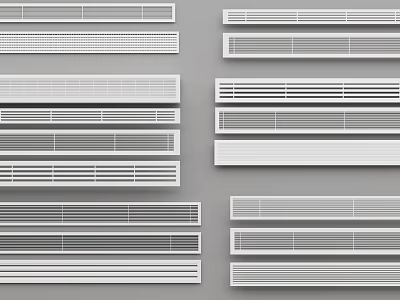 Modern Air Conditioner Vents With Various Design Styles For Home Interior Use 3d model