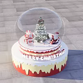 Festive Christmas Photo Spot With Snow Globe Santa Tree And Gifts