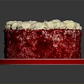 Delicious Red Velvet Cake With White Cream Frosting And Red Filling Layer