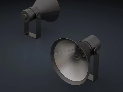 Stylish Modern Black Downlights and Spotlights with Metal Brackets for Indoor Home Lighting 3d model