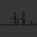 Black Metal Mechanical Components With Various Shapes And Structural Parts