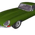 Green Vintage Sports Car With Sleek Retro Design And Classic Wheels