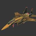 Cosmic Aerospace Space Shuttle Model With Yellow Black Patterns And Tail Details