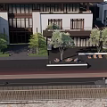 Traditional Chinese Garden Landscape With Courtyard Architecture And Lush Green Trees