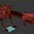 Mechanical Ostrich Reconnaissance Robot Biped Robot 3d model