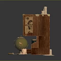 Tool Box Wooden Box Container Realistic 3d model