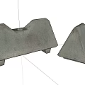 Concrete Fence Blocks With Wedge Shape And Stable Support Base