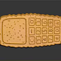 Creative Yellow Mobile Phone Shaped Electronic Device With Keyboard And Screen Textures