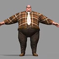 3D Animated Game Character With Plaid Shirt Brown Pants And Belt
