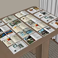 Open Magazines And Books On Wooden Table Displaying Scenery Portraits And Pages
