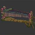 Handcrafted Wooden Xylophone Musical Instrument with Woven Details and Natural Design Elements
