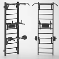 Heavy Duty Sports Equipment Power Rack With Barbell And Storage Shelves