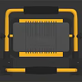 Portable Folding Furniture With Yellow Black Frame Handle And Stable Stand Design