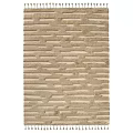 Beige Square Rug with Brick Pattern Textured Design for Home Decor 3d model