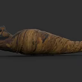 Ancient Mummy Artifact With Wrapped Bandages And Historical Preservation Details