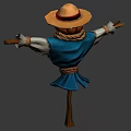 Scarecrow Cartoon Scarecrow Q version Scarecrow 3d model