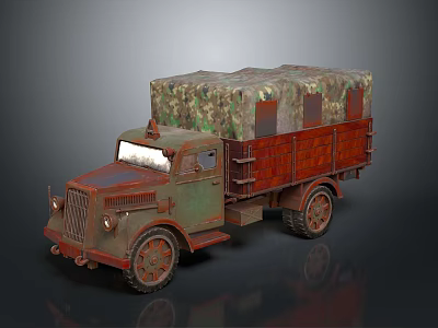 Vintage Green Camouflage Military Tank With Classic Design And Armored Features 3d model