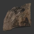 Ancient Rock Structure Model With Rough Surface And Natural Cave Features 3d model
