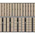 Modern Wooden And Metal Lockers With Secure Locks And Multiple Compartments
