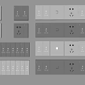 Switch socket panel hotel conjoined switch intelligent plug-in card retrieval 3d model