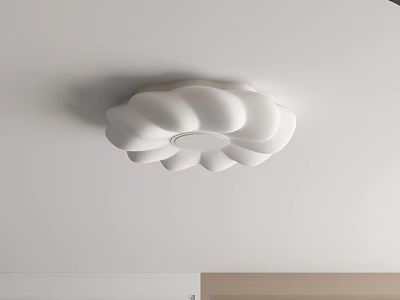 Elegant Modern White Petal Shaped Ceiling Light for Home Interior Decor 3d model