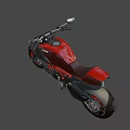 Black and Red Motorcycle With Modern Sleek Body Design Sporty Seat And Alloy Wheels