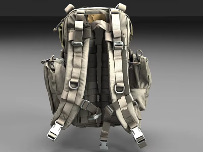 Military Style Tactical Backpack With Adjustable Shoulder Straps And Multiple Pockets 3d model