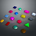 Colorful Gem Shaped Household Decorative Items With Various Shapes And Bright Colors For Home Decor