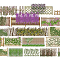 Various Garden Fence Designs Bamboo And Wooden With Purple Flowers Green Vines