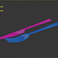 Shiny Stainless Steel Knife And Fork Set For Daily Dining Table Use