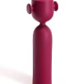 Black Sleek Decorative Ornament Set Featuring Tall Slim Body And Top Decor Details For Home