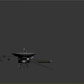 Satellite With Large Dish Antenna Long Arms And Scientific Instruments