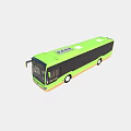 Modern Green and Orange City Bus with Sleek Body Design for Public Transport