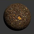 Mixed Color Plant Seeds Forming a Spherical Shape with Detailed Textured Surface