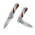 High Quality Hardware Tools Folding Knives With Silver Blades And Wooden Handles
