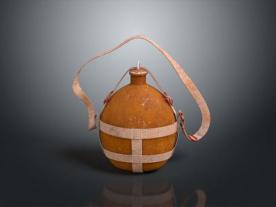 Copper Kettle Military Kettle Copper Kettle Tea Kettle Old Kettle Barrel Kettle Container 3d model