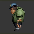 Worker European worker mechanic builder repairman miner digger figure 3d model